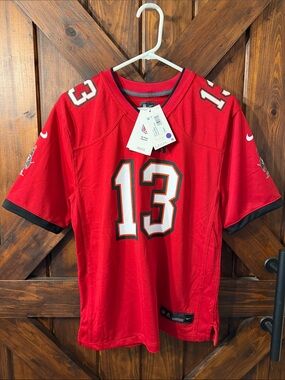 Nike Youth Tampa Bay Buccaneers Red #13 Evans Football Jersey with Black Trim